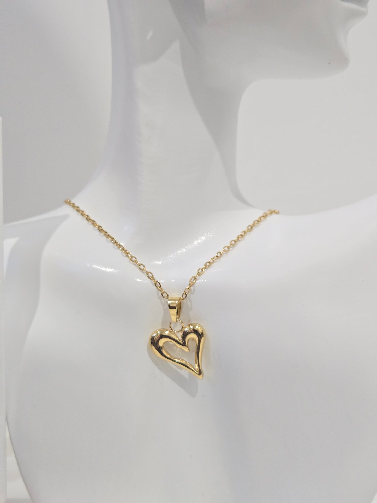 Heart Locket Earrings Necklace Pendant set